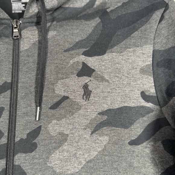 Polo Ralph Lauren Shirt Mens Medium Gray Camo Sweatshirt Preppy Classic Utility - Picture 5 of 11